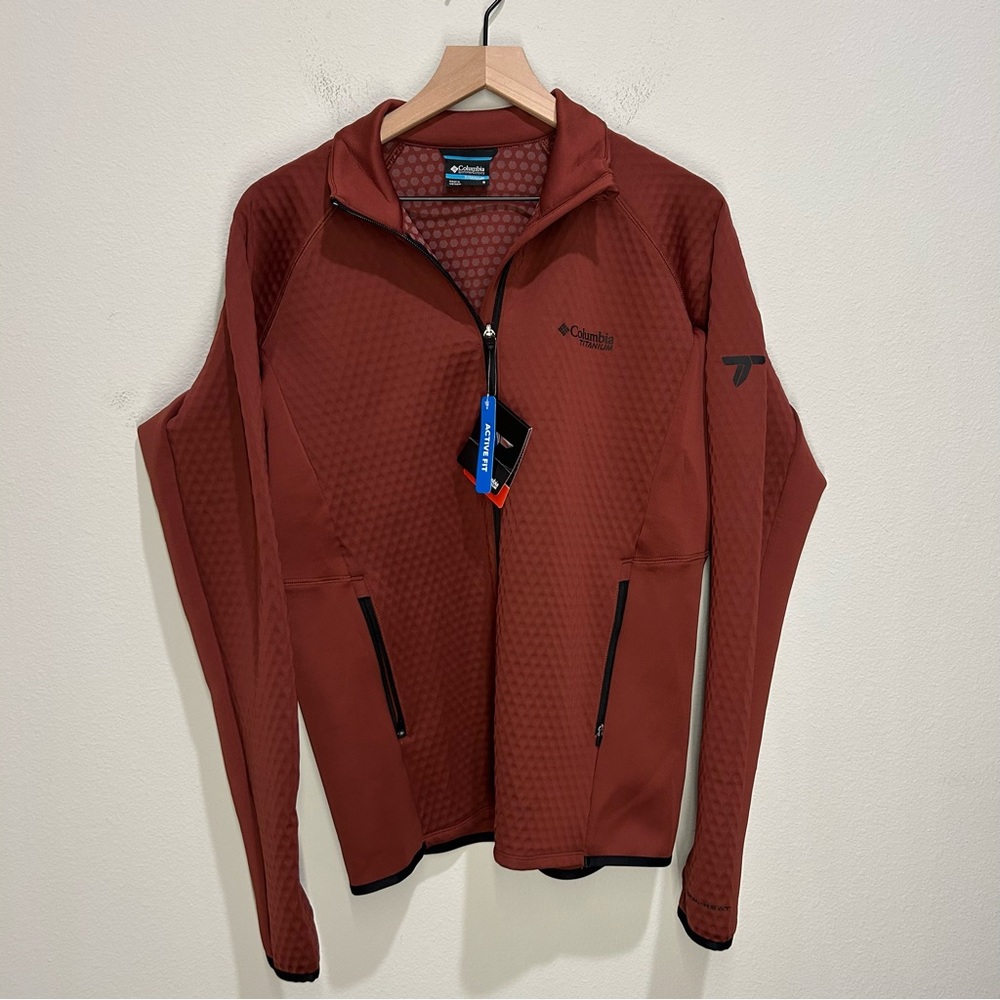 Columbia Titanium Crystal Leaf Jacket – Men’s Small – Omni‑Heat Helix – NWT